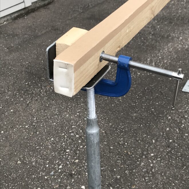 Ｃ型クランプ固定状況