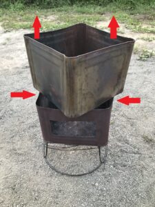 煙突現象のイメージ
