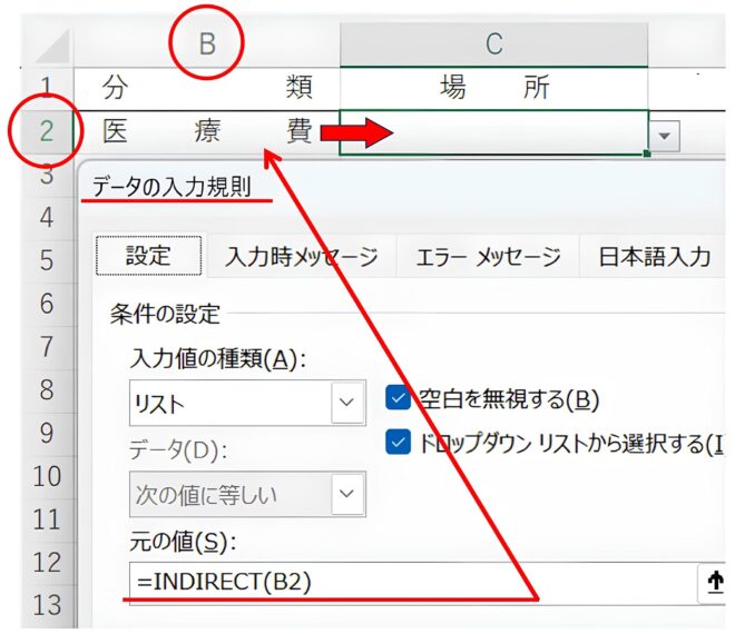INDIRECT関数